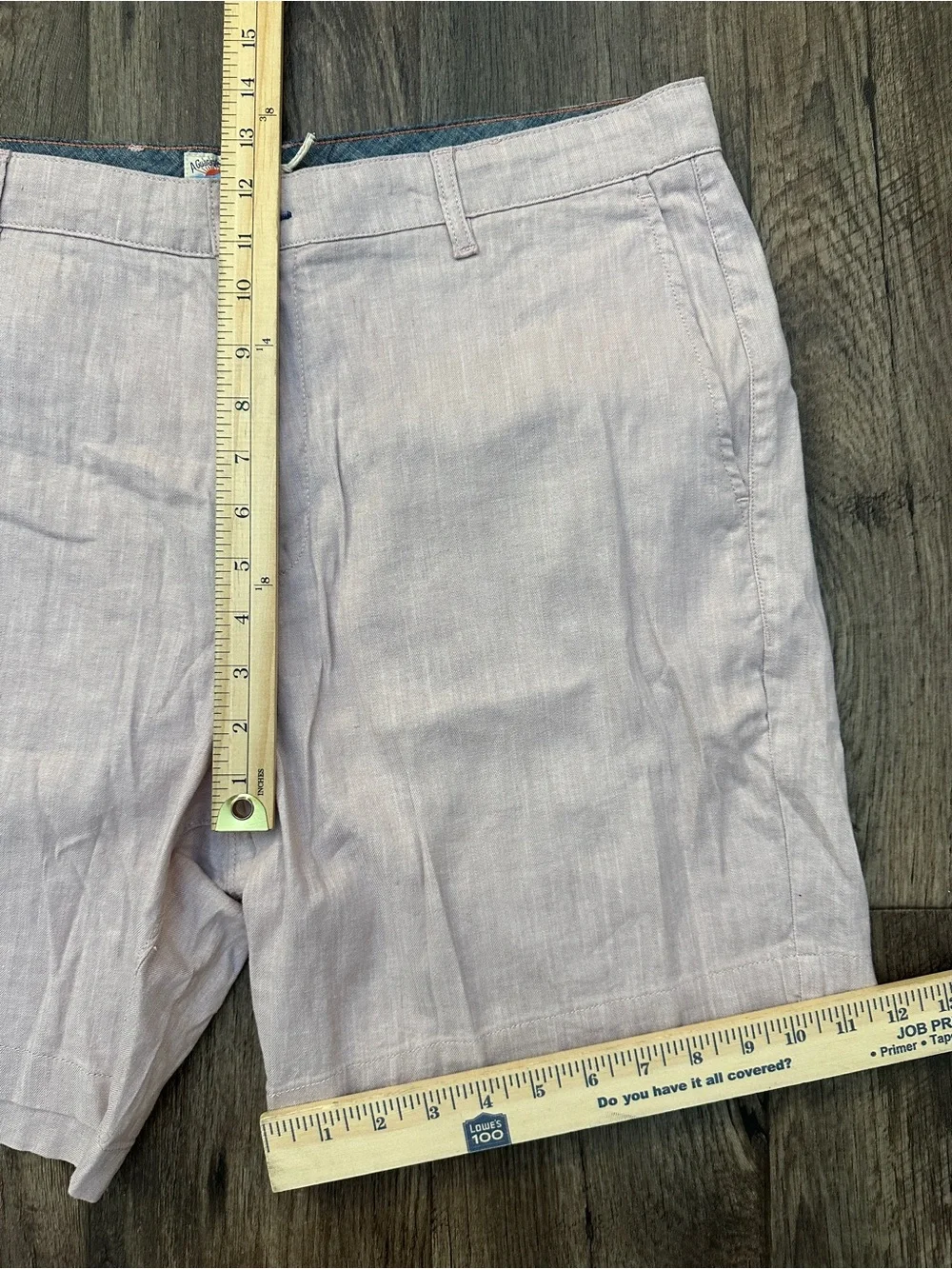 Faherty Linen Organic Cotton Blend Shorts Men’s Size 38 Pink Mauve